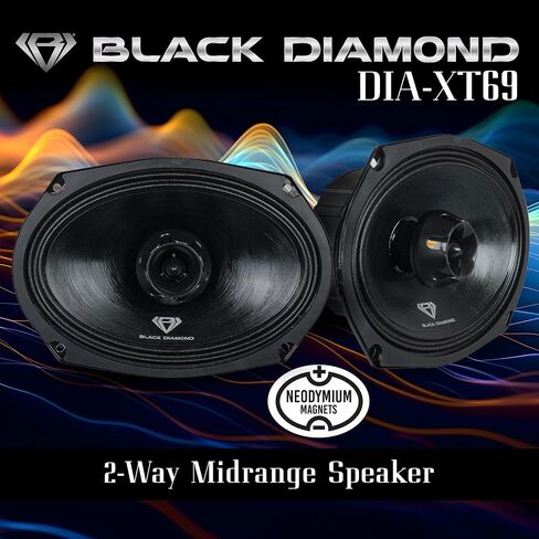 BLACK DIAMOND 6.5" 450W 4-Ohm Mid-Range Speaker with Integrated Bullet Tweeter in Saudi Arabia