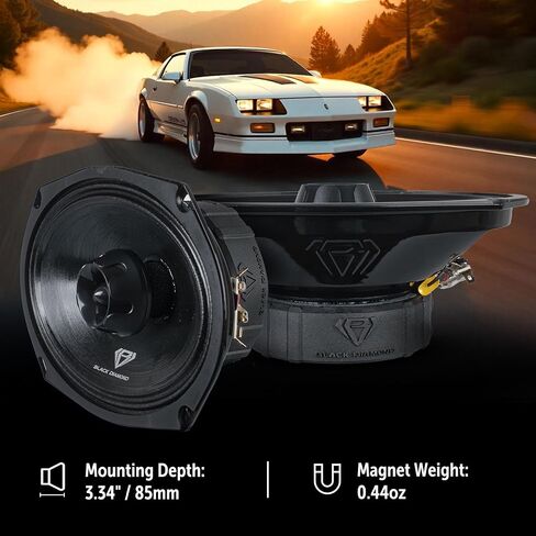 BLACK DIAMOND 6.5" 450W 4-Ohm Mid-Range Speaker with Integrated Bullet Tweeter in Saudi Arabia