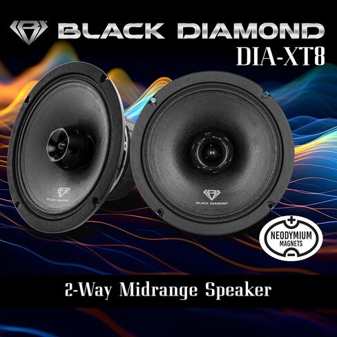 BLACK DIAMOND Dia-XT6 6.5" 2-Ways MidRange Loudspeaker with Built-in Bullet Tweeter 4-Ohm 450 Watts (1 Speaker) in Kuwait