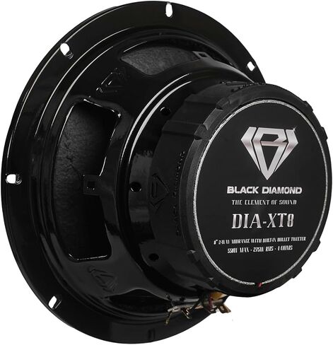 BLACK DIAMOND Dia-XT6 6.5" 2-Ways MidRange Loudspeaker with Built-in Bullet Tweeter 4-Ohm 450 Watts (1 Speaker) in Kuwait