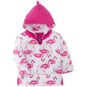 UPF50+ Swim Coverup - Franny the Flamingo, (S/M) 0-12M, Cotton/Poly Terry Blend, Extra Absorbent in Saudi Arabia