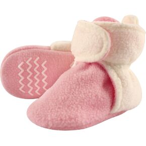Hudson Baby unisex baby Cozy Fleece Booties Slipper Sock, Dark Gray, 6-12 Months Infant US in Saudi Arabia