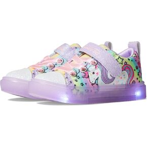 Skechers Kids Girls Toes Twinkle Sparks Ice-Unicorn Bu Sneaker, Lavender/Multi, 1 Little Kid in Kuwait