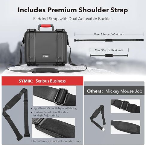 SYMIK A310-MM3DL Mini 3 Pro حقيبة حمل صلبة مقاومة للماء بطبقة مزدوجة لـ DJI Mini 3 Pro/Mini 3 /Fly More Combo، تناسب جهاز تحكم DJI RC/RC-N1، وليس لـ RC2 in Kuwait