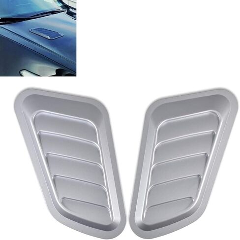 KATUR 1 Pair Universal Car ABS Decorative Air Flow Intake Scoop Turbo Bonnet Vent Cover Hood (Black) in Saudi Arabia