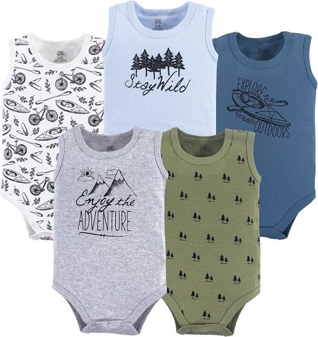 Yoga Sprout Cotton Bodysuit, 5 Pack in Saudi Arabia