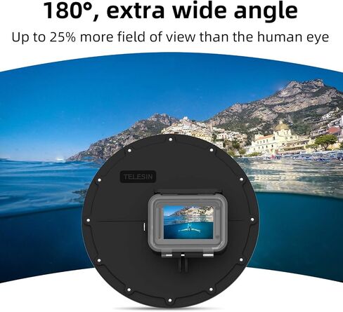 TELESIN Dome Port with Diving Stabilizer Kit for GoPro Hero 12 Hero 11 Hero 10 Hero 9 Black, Underwater Waterproof Housing Dive Case Diving Rig Tray Anti-Fog Insert for Go Pro 12 11 10 9 Accessories in Saudi Arabia