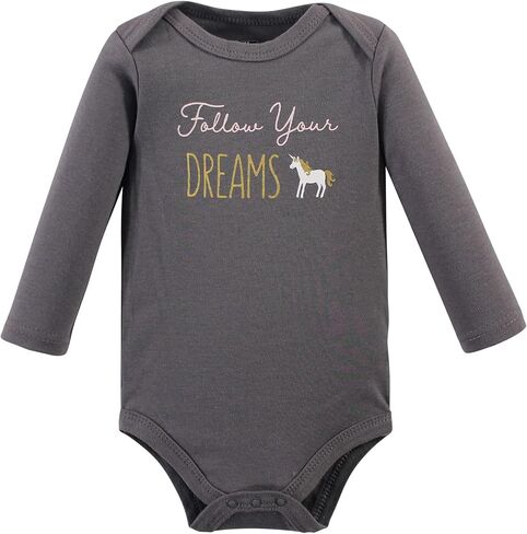 Hudson Baby Unisex Baby Cotton Long-Sleeve Bodysuits, Dreamer, 12-18 Months in Saudi Arabia