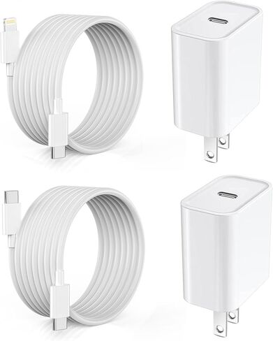 iPhone Car Charger, Dual USB C Fast Car Charger[Apple MFi Certified] 40W Type C Apple Car Charger with 2pack USBC-Lightning Cable + PD iPhone Charger Fast Charging for iPhone 14/13 Pro Max/12/11/iPad in Kuwait