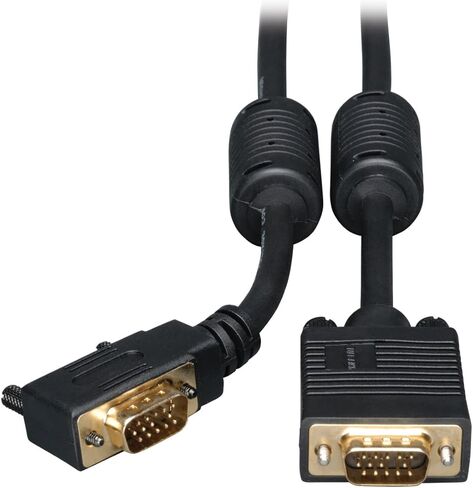 Tripp Lite VGA Coax Right Angle Monitor Cable High Resolution cable with RGB coax (HD15 M/M) 25-ft.(P502-025-RA) in Saudi Arabia