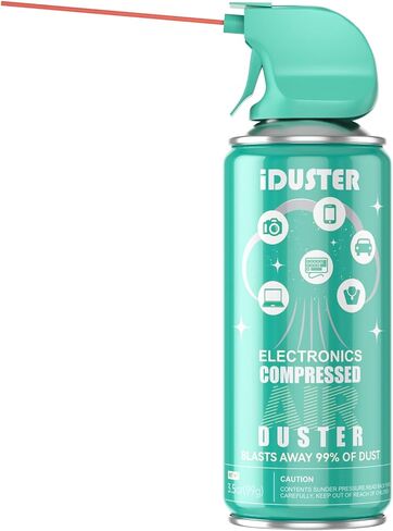 iDuster Canned Air Duster for Computer - Disposable Keyboard Cleaner Cleaning Duster for Electronics, 1PCS(3.5oz) in Saudi Arabia