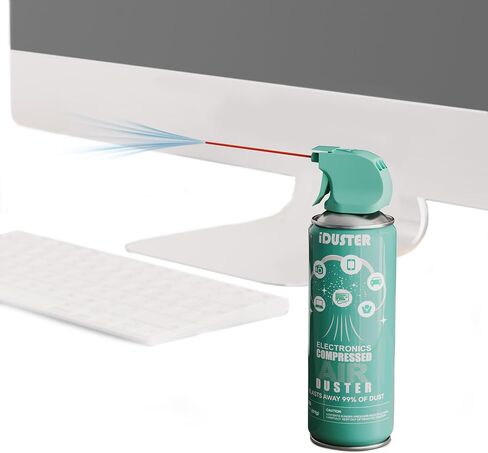 iDuster Canned Air Duster for Computer - Disposable Keyboard Cleaner Cleaning Duster for Electronics, 1PCS(3.5oz) in Saudi Arabia