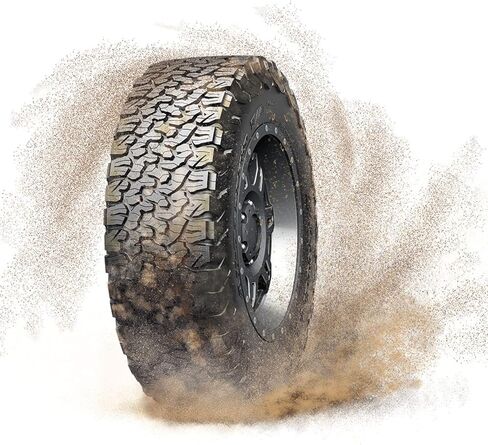 إطار سيارة BFGoodrich All Terrain T/A KO2 نصف قطري للشاحنات الخفيفة وسيارات الدفع الرباعي والكروس أوفر، 35x12.50R17/E 121R in Saudi Arabia