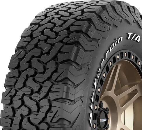 إطار سيارة BFGoodrich All Terrain T/A KO2 نصف قطري للشاحنات الخفيفة وسيارات الدفع الرباعي والكروس أوفر، 35x12.50R17/E 121R in Saudi Arabia