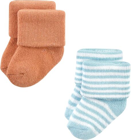 Hudson Baby Unisex Cotton Rich Newborn and Terry Socks, Bear, 0-6 Months US in Kuwait