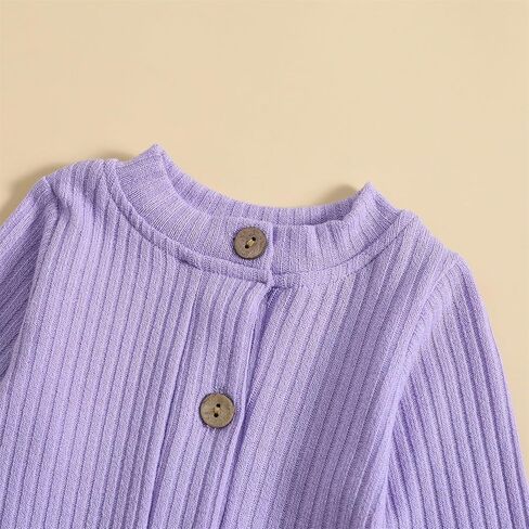 Aoswep - Lovely Solid Color Baby Long Sleeve Jumpsuit baby girl bodysuit in Kuwait