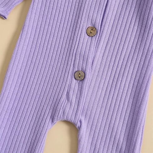 Aoswep - Lovely Solid Color Baby Long Sleeve Jumpsuit baby girl bodysuit in Kuwait
