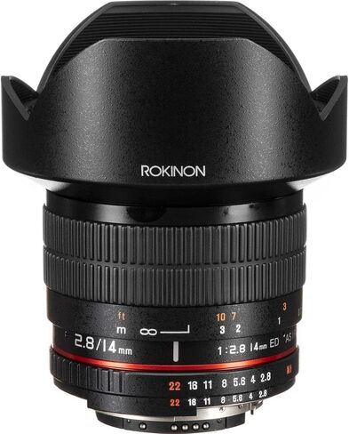 Rokinon 14mm f/2.8 IF ED UMC Ultra Wide Angle Fixed Lens w/ Built-in AE Chip for Nikon in Saudi Arabia