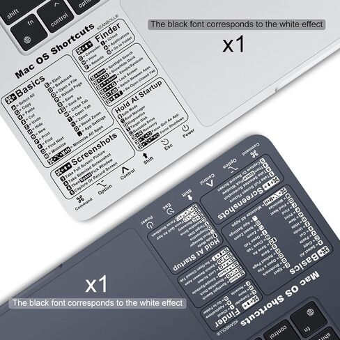 KEANBOLL Design for MacBook Shortcut Sticker(2 Pack),Mac OS Vinyl Keyboard Shortcut Sticker for 13-16" MacBook Pro m1/m2, MacBook Air 13 m1/m2, MacBook Pro 14 15 16 m1/m2) /iMac 21 24 27 in Saudi Arabia