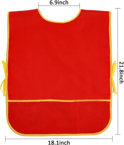 BAHABY 4 Pieces Kids Art Smock Kids Apron Waterproof Painting Aprons with Pockets Art Smocks for Kids 3-8 Years, 4 Colors in Kuwait