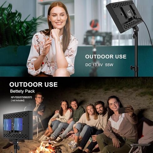 JJ JIANJIN طقم ضوء حلقة وضوء فيديو التصوير: 18 بوصة خارجي 55W6700k و4 مرشح ألوان 416 LED ضوء حامل حقيبة للحمل للكاميرا والهاتف الذكي ويوتوب وتيك توك وإطلاق صور تصويري (أسود) in Kuwait