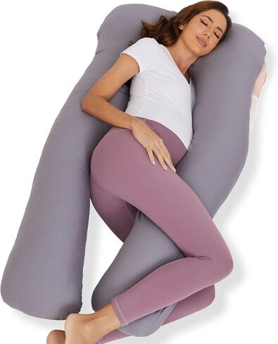 Pregnancy Pillow, Removable Cover Premium U Shaped Maternity Pillow, Support Back, Hips, Legs, Belly for Pregnant Women Sleeping (Dark Grey) in Saudi Arabia