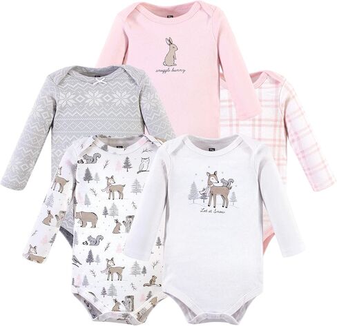 Hudson Baby Boys Bodysuits Unisex Cotton Long-Sleeve Fall, 3-6 Months, Fall, 3-6 Months US in Saudi Arabia