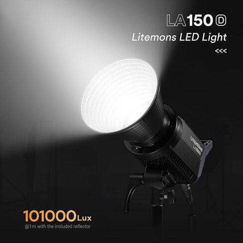 مصباح فيديو Godox LA200D LED، 200 وات 101000LUX@1M ضوء استوديو ضوء النهار، 5600K Bowens Mount LED ضوء مستمر، CRI 96+ 8 FX Effect 0-100% يعتم التحكم في التطبيق ضوء LED للتصوير الفوتوغرافي in Kuwait