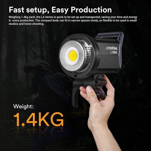 مصباح فيديو Godox LA200D LED، 200 وات 101000LUX@1M ضوء استوديو ضوء النهار، 5600K Bowens Mount LED ضوء مستمر، CRI 96+ 8 FX Effect 0-100% يعتم التحكم في التطبيق ضوء LED للتصوير الفوتوغرافي in Kuwait