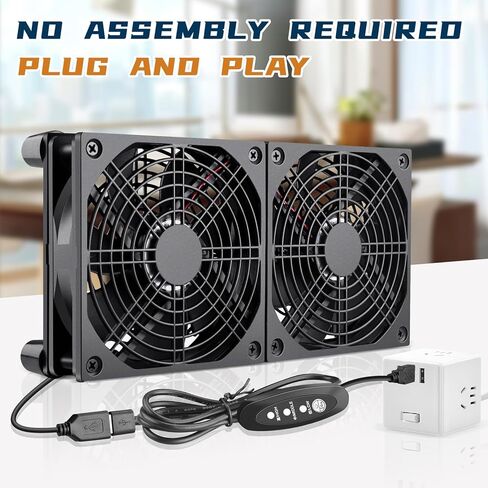 WDERAIR 120mm Quiet 5V USB Powered Computer Cooling Fan for Router Modem Xbox TV Box DVR Playstation Receiver and Other Electronics Cooler in Saudi Arabia