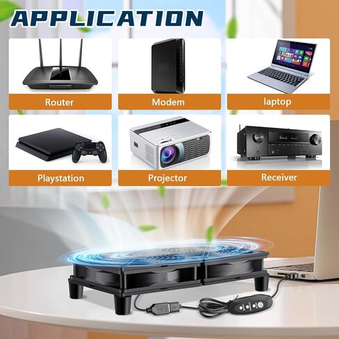 WDERAIR 120mm Quiet 5V USB Powered Computer Cooling Fan for Router Modem Xbox TV Box DVR Playstation Receiver and Other Electronics Cooler in Saudi Arabia