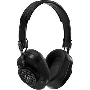MASTER & DYNAMIC MH40 Over-Ear Wireless Headphones Gen II, Silver Metal/Black Leather