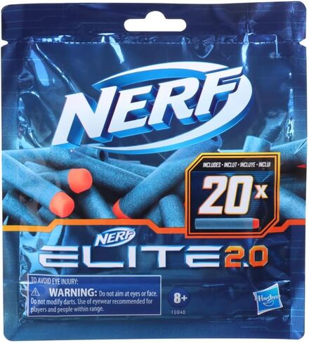 حزمة إعادة تعبئة Nerf Elite 2.0 ذات 20 سهمًا، وأشياء تخزين عيد الميلاد - 20 سهمًا رسميًا من نيرف إيليت 2.0 الإسفنجية - متوافقة مع جميع مسدسات نيرف التي تستخدم سهام النخبة in Kuwait