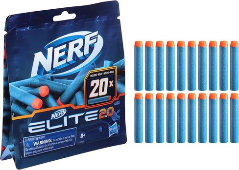 حزمة إعادة تعبئة Nerf Elite 2.0 ذات 20 سهمًا، وأشياء تخزين عيد الميلاد - 20 سهمًا رسميًا من نيرف إيليت 2.0 الإسفنجية - متوافقة مع جميع مسدسات نيرف التي تستخدم سهام النخبة in Kuwait