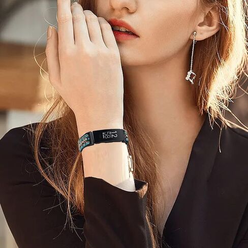FTYQUEE Braided Stretchy Adjustable Straps Compatible for Fitbit Inspire 3/Inspire 2/Inspire HR/Inspire/Ace 3/Ace 2 for Women Men,Sport Elastic Nylon Cloth Wristbands for Fitbit Inspire 3/2(Black+Black White) in Kuwait