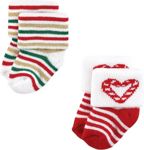 Hudson Baby Unisex Baby Cotton Rich Newborn and Terry Socks, Soft Earth Tone Shoes, 6-12 Months in Saudi Arabia