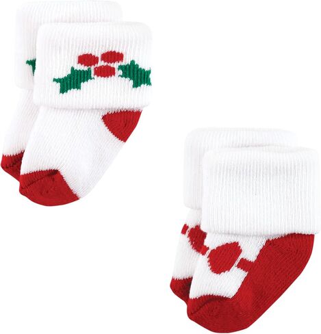 Hudson Baby Unisex Baby Cotton Rich Newborn and Terry Socks, Soft Earth Tone Shoes, 6-12 Months in Saudi Arabia
