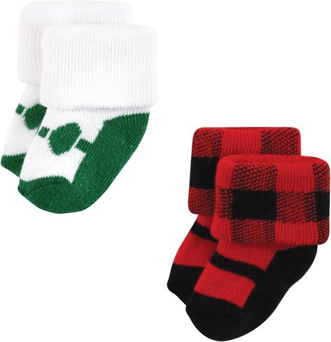 Hudson Baby Unisex Baby Cotton Rich Newborn and Terry Socks, Soft Earth Tone Shoes, 6-12 Months in Saudi Arabia