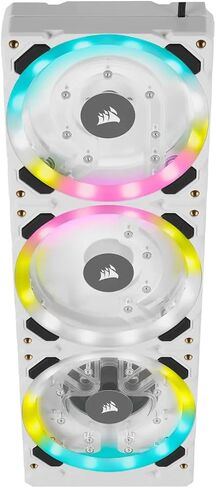 CORSAIR Hydro X Series XD7 RGB Pump/Reservoir Combo (360mm Distribution Plate System, D5 PWM Pump, 140 ml Reservoir, 36 Individually Addressable RGB LEDs, Temperature Sensor) White in Saudi Arabia