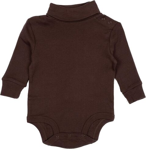 Leveret Long Sleeve Baby Boys Girls Bodysuit Turtleneck 100% Cotton (Size 6 Months-2 Toddler) (2 Years, Off White) in Kuwait