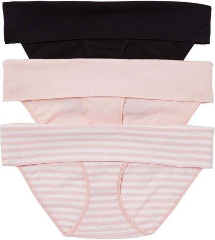 Motherhood Maternity – 3 Pack Maternity Panties – Foldover and Bikini Style Underwear for Pregnancy – Sizes Small to 3X in Saudi Arabia