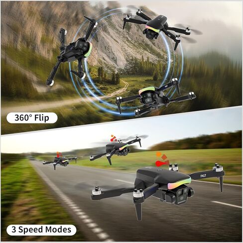 طائرة بدون طيار مع كاميرا FPV عالية الدقة 1080 بكسل، عدسة قابلة للتعديل 90 درجة، طائرة كوادكوبتر قابلة للطي RC مع تجنب عوائق الأشعة تحت الحمراء 360 درجة، وضع التدفق البصري للمبتدئين والكبار، بطاريتان in Kuwait
