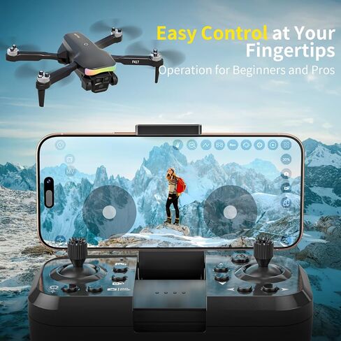 طائرة بدون طيار مع كاميرا FPV عالية الدقة 1080 بكسل، عدسة قابلة للتعديل 90 درجة، طائرة كوادكوبتر قابلة للطي RC مع تجنب عوائق الأشعة تحت الحمراء 360 درجة، وضع التدفق البصري للمبتدئين والكبار، بطاريتان in Kuwait