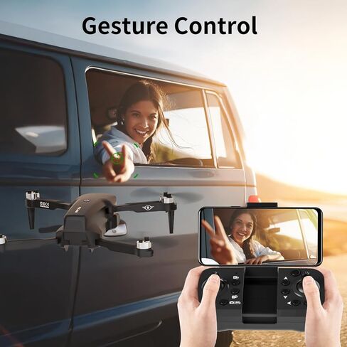طائرة بدون طيار مع كاميرا FPV عالية الدقة 1080 بكسل، عدسة قابلة للتعديل 90 درجة، طائرة كوادكوبتر قابلة للطي RC مع تجنب عوائق الأشعة تحت الحمراء 360 درجة، وضع التدفق البصري للمبتدئين والكبار، بطاريتان in Kuwait
