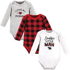Hudson Baby Unisex Baby Cotton Long-Sleeve Bodysuits Love Mom, 6-9 Months in Saudi Arabia