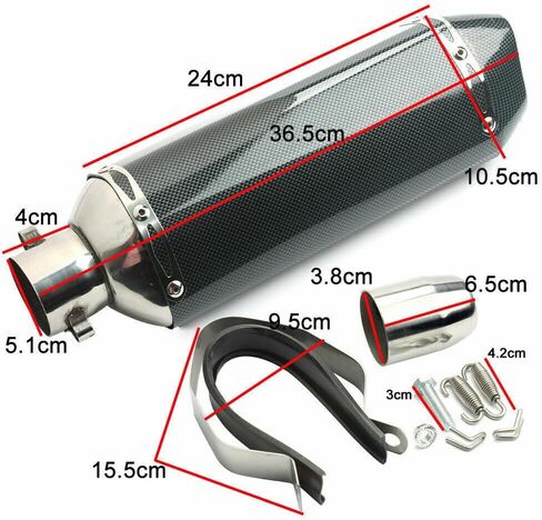 Exhaust Muffler ATV Dirt Street Bike DB Killer for Sport Motorcycles and Scooters with 1.5-2"Inlet Diameter Slip On in Kuwait