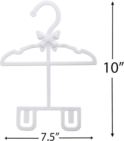 Doll Full-Outfit Clothes Hangers for 18" Girl Dolls - 12pk-Unique Design Holds Your Top & Bottom at Once Including Dresses, Pants, Shirts, Skirts, & Accessories (Purple) -Gifts for Girls Kids Birthday in Kuwait
