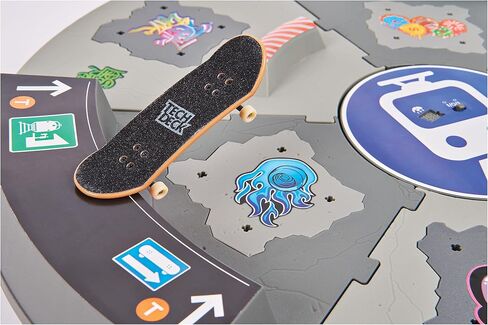 TECH DECK, Shredline 360 Motorized Skate Park, X-Connect Creator, Customizable and Buildable Turntable Ramp Set with Exclusive Fingerboard, Kids Toy for Boys and Girls Ages 6 and up in Saudi Arabia