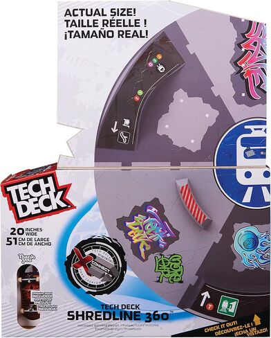 TECH DECK, Shredline 360 Motorized Skate Park, X-Connect Creator, Customizable and Buildable Turntable Ramp Set with Exclusive Fingerboard, Kids Toy for Boys and Girls Ages 6 and up in Saudi Arabia