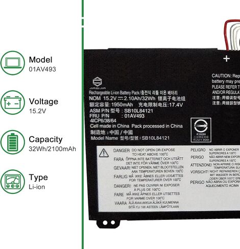 JIAZIJIA 01AV423 SB10K97580 استبدال بطارية الكمبيوتر المحمول لينوفو ثينك باد T470 T480 A475 A485 T570 T580 P51S P52S TP25 Series 61 4X50M08810 01AV422 SB10K97579 01AV424 01AV452 01AV490 11 .4 فولت 24 وات في الساعة in Saudi Arabia